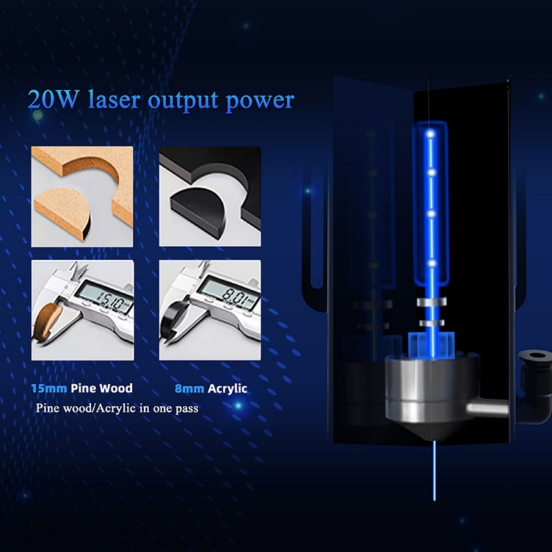 20 EUR OFF for LONGER RAY5 20W Laser Engraver, 0.08*0.1mm Laser Spot, Color Touchscreen